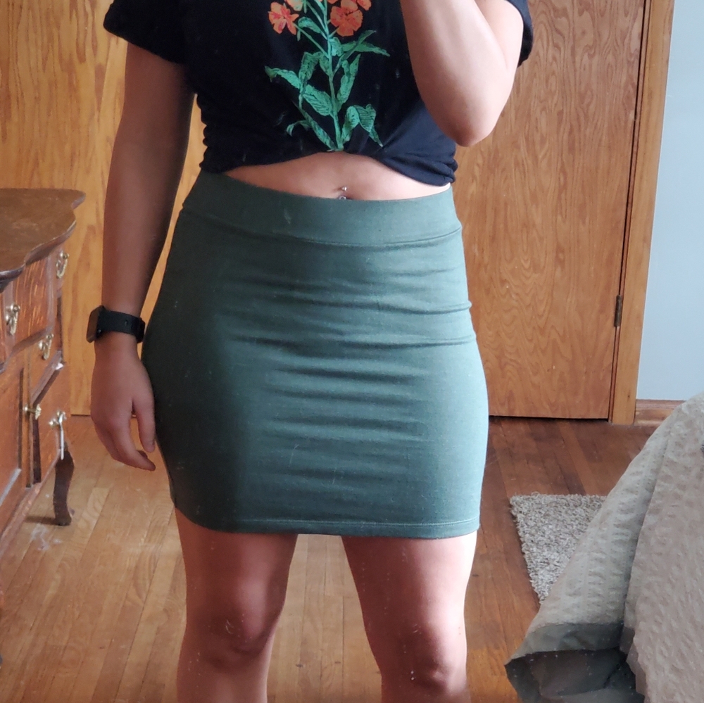 Olive Green Skirt